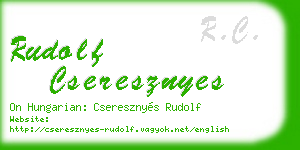 rudolf cseresznyes business card